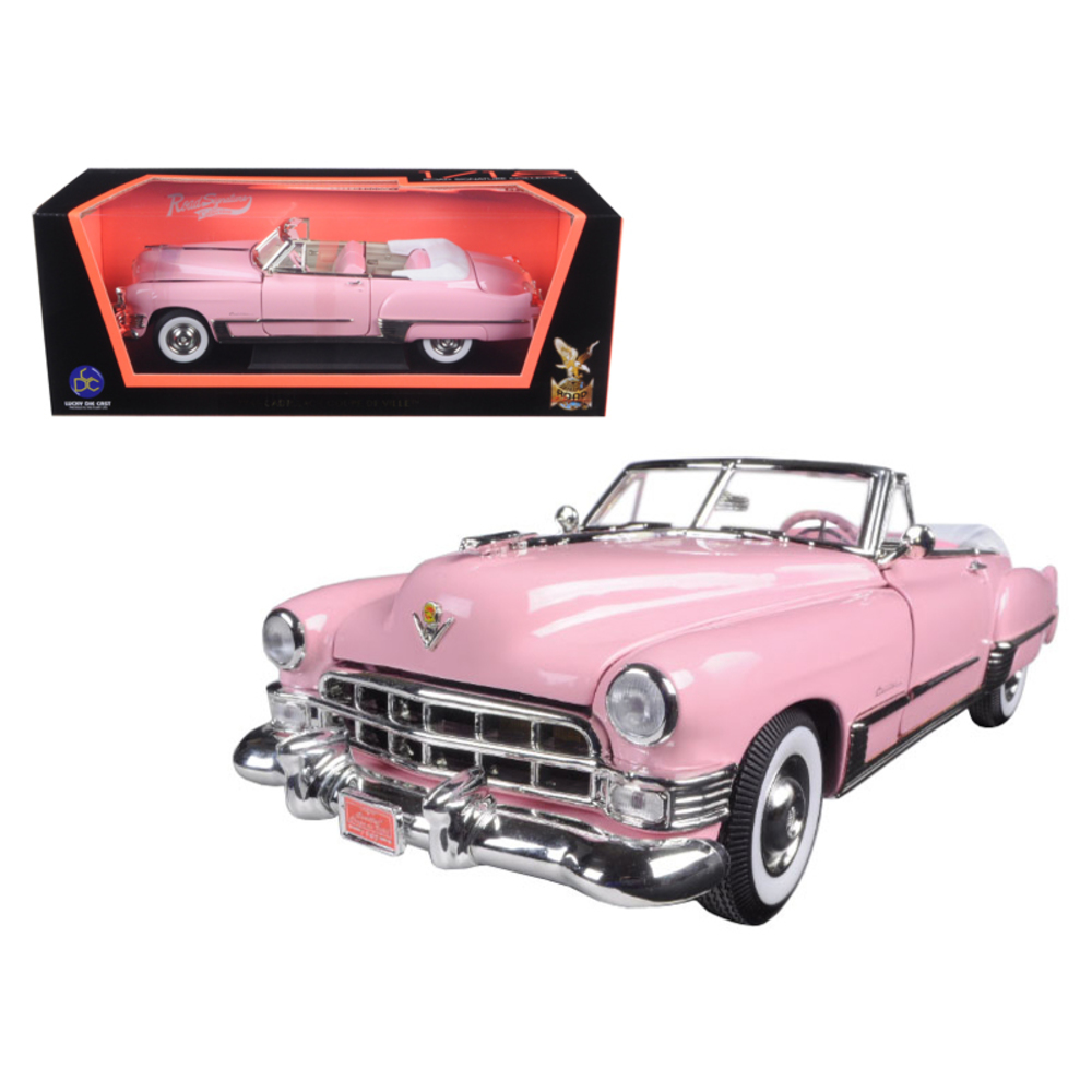 1949 Cadillac Coupe De Ville Convertible Pink 1/18 Diecast Model Car by Road Signature 92308pk