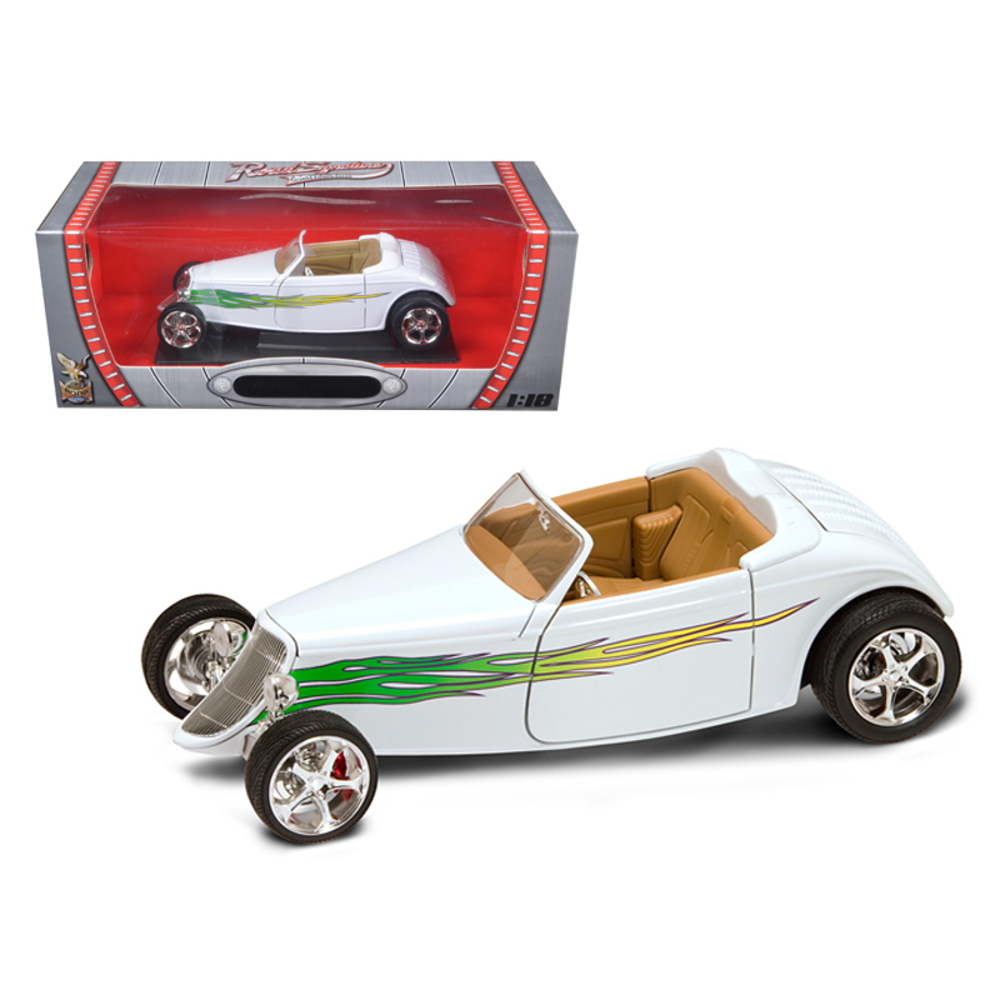 1933 Ford Roadster White 1/18 Diecast Car by Road Signature 92838w