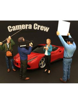Camera Crew 4 Piece Figure Set For 1:24 Scale Models by American Diorama 77477-77478-77479-77480
