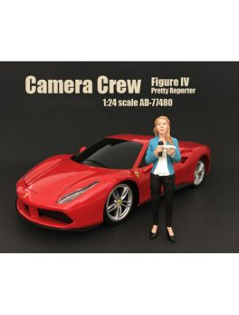 Camera Crew Figure IV Pretty Reporter For 1:24 Scale Models by American Diorama 77480