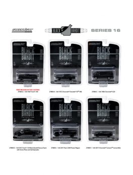 Black Bandit Series 16, 6pc set 1/64 Diecast Model Cars by Greenlight 27880