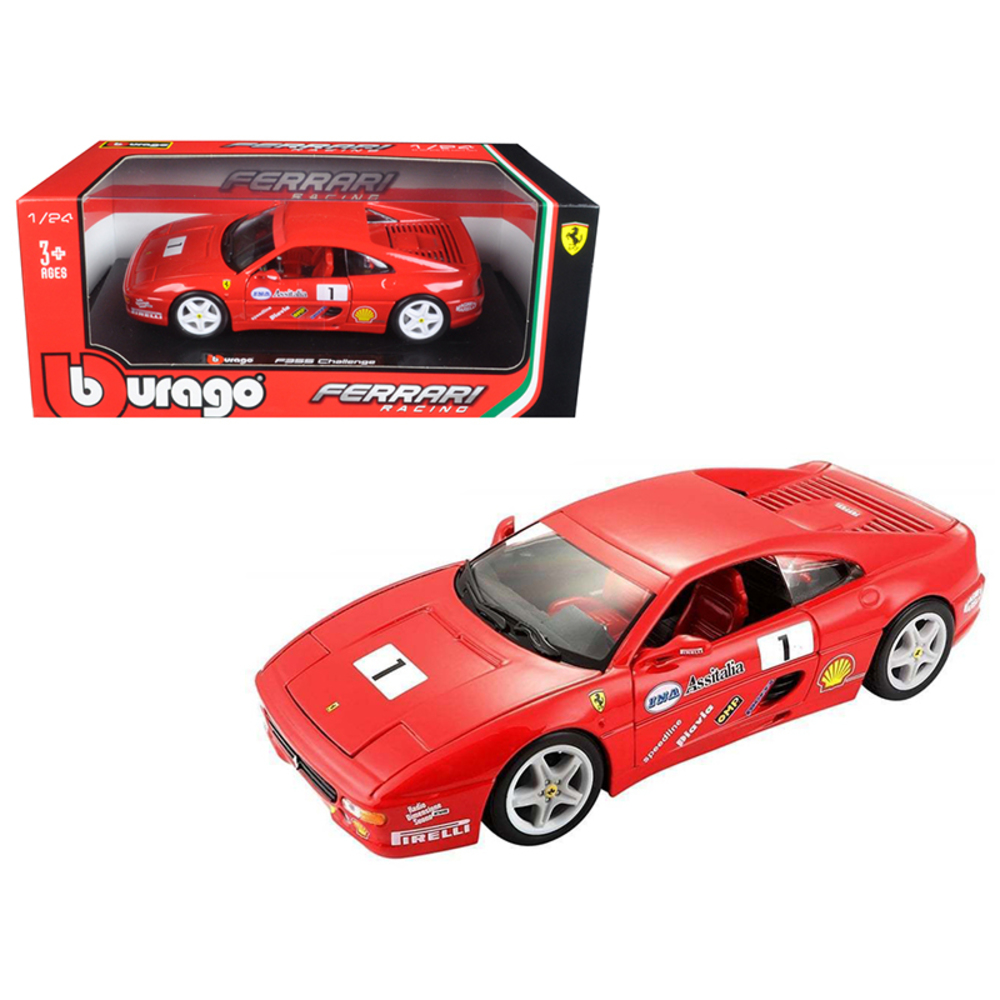 Ferrari F355 Challenge Red 1/24 Diecast Model Car by Bburago 26306R