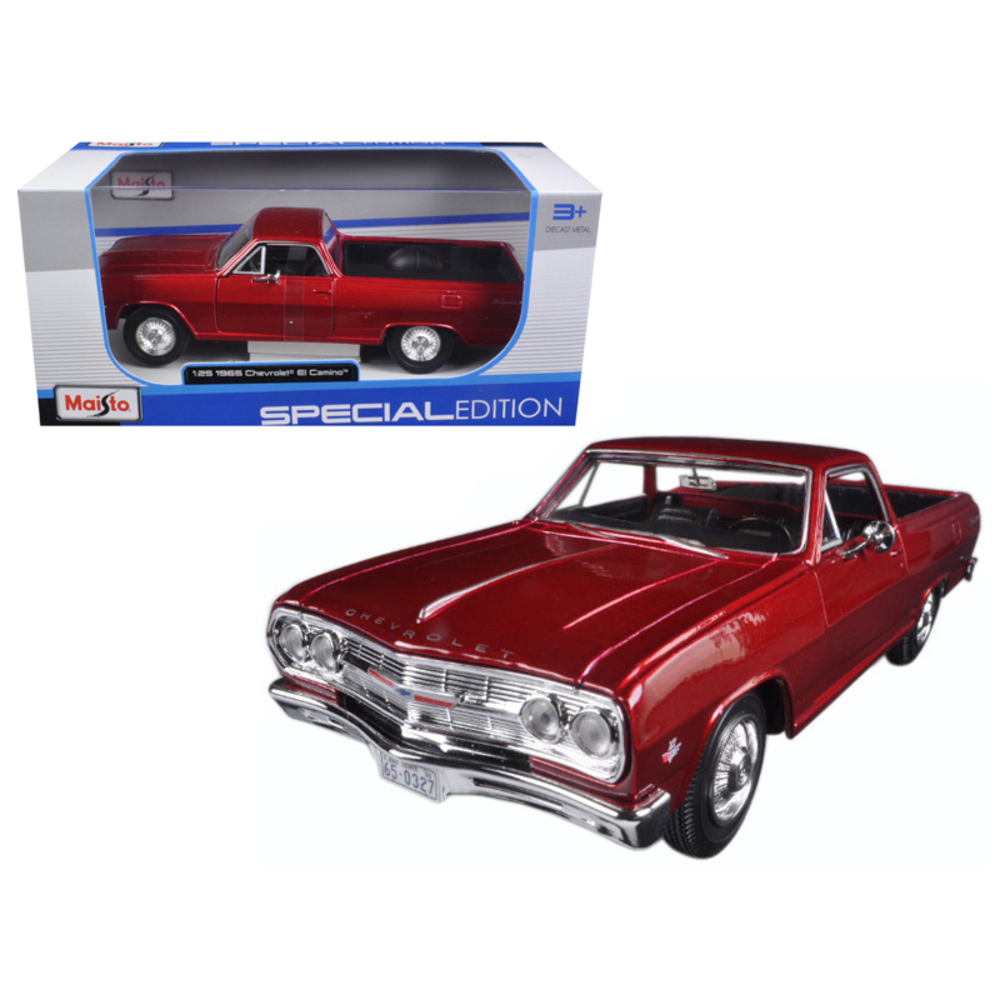 1965 Chevrolet El Camino Metallic Red 1/25 Diecast Model Car by Maisto 31977R