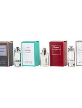 Cartier Variety 4 Piece Mini Variety Set With Declaration Edt and L'envol De Cartier Edp and Eau De Cartier Edt and Eau De Cartier Concentree Edt And All Are Minis For Men