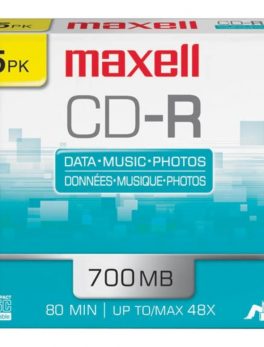 Maxell 623205/648205 700MB 80-Minute CD-Rs (5 pk; Slim Jewel Cases)