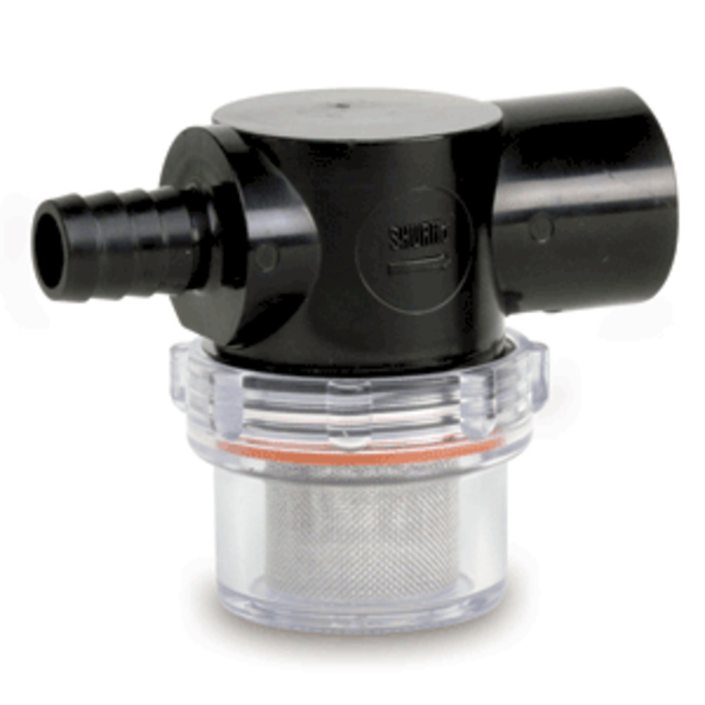 Shurflo by Pentair Twist-On Water Strainer - 1/2" Barb Inlet - Clear Bowl
