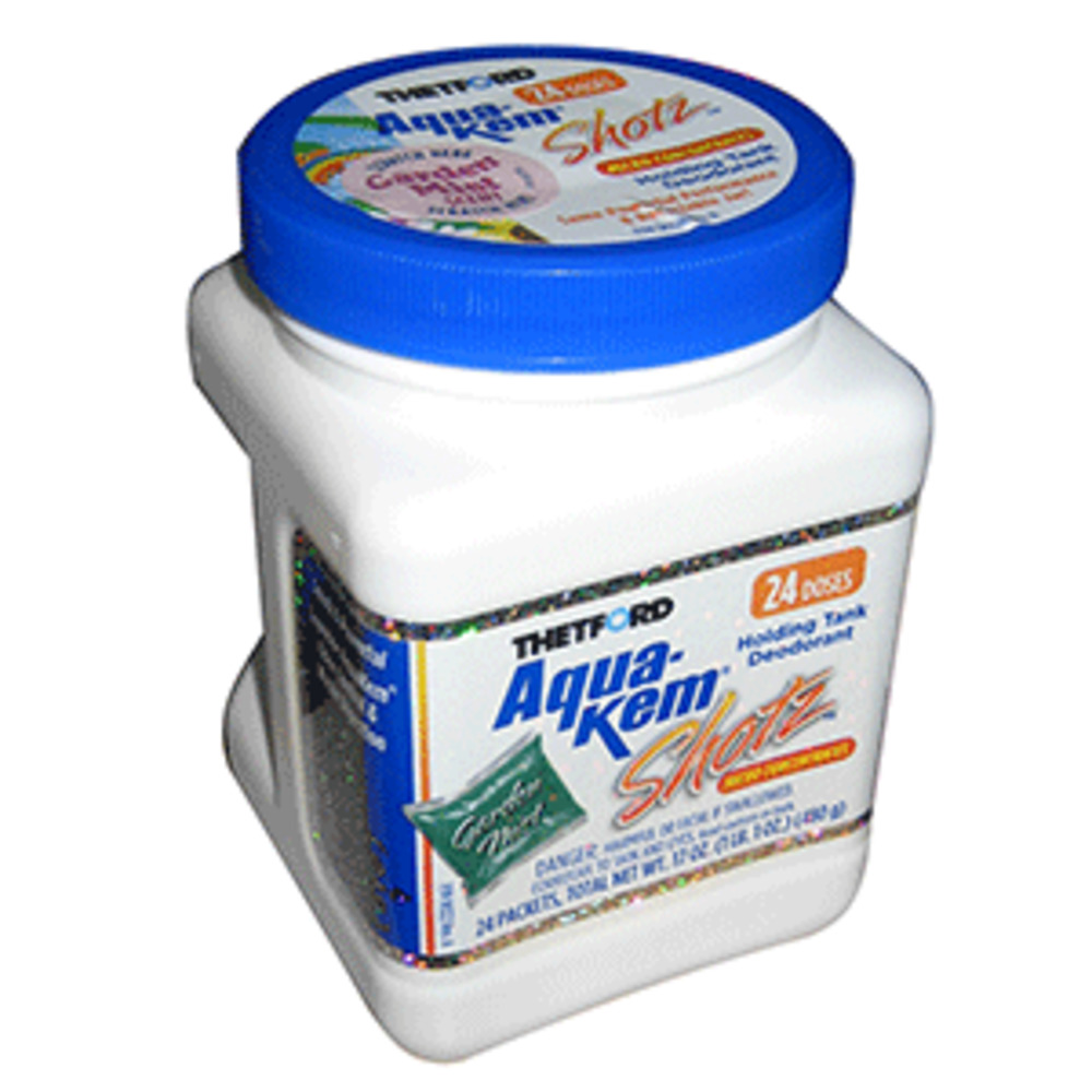Thetford Aqua-Kem Shotz - 24 Toss-Ins Holding Tank Deodorant - Garden Mist