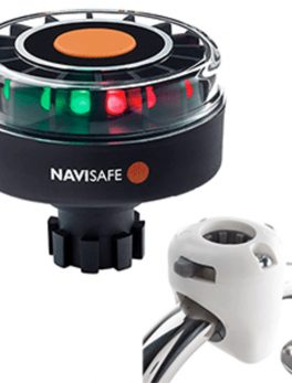 Navisafe Navilight Tricolor 2NM w/Navibolt Base and amp; Rail Mount - White