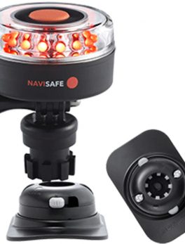 Navisafe Navilight All RED 360 and deg; 2NM w/Navimount Base and amp; RIB Mount - Black