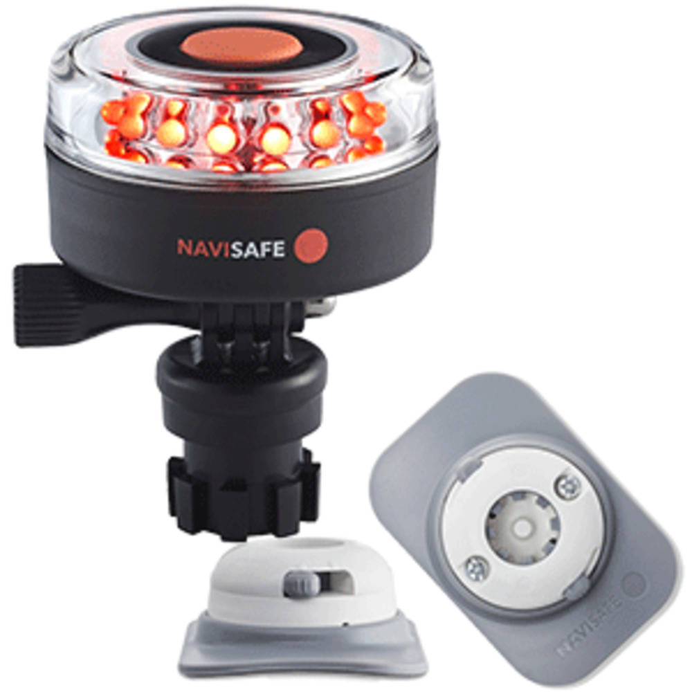 Navisafe Navilight All RED 360 and deg; 2NM w/Navimount Base and amp; RIB Mount - White