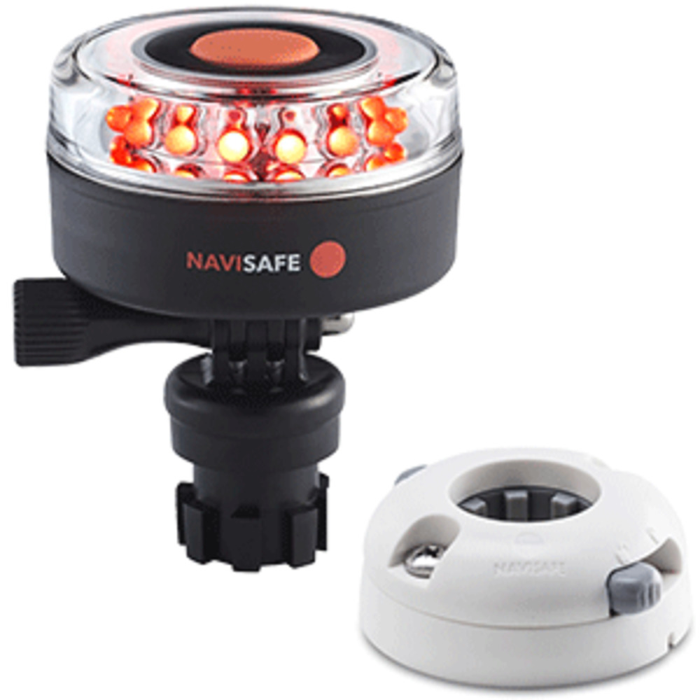 Navisafe Navilight All RED 360 and deg; 2NM w/Navimount Base and amp; Horizontal Mount - White