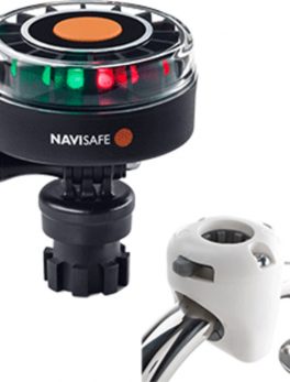 Navisafe Navilight 2NM Tricolor w/Navimount Base and amp; Rail Mount - White