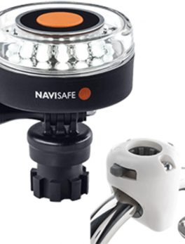 Navisafe Navilight 360 and deg; 2NM White w/Navimount Base and amp; Rail Mount - White