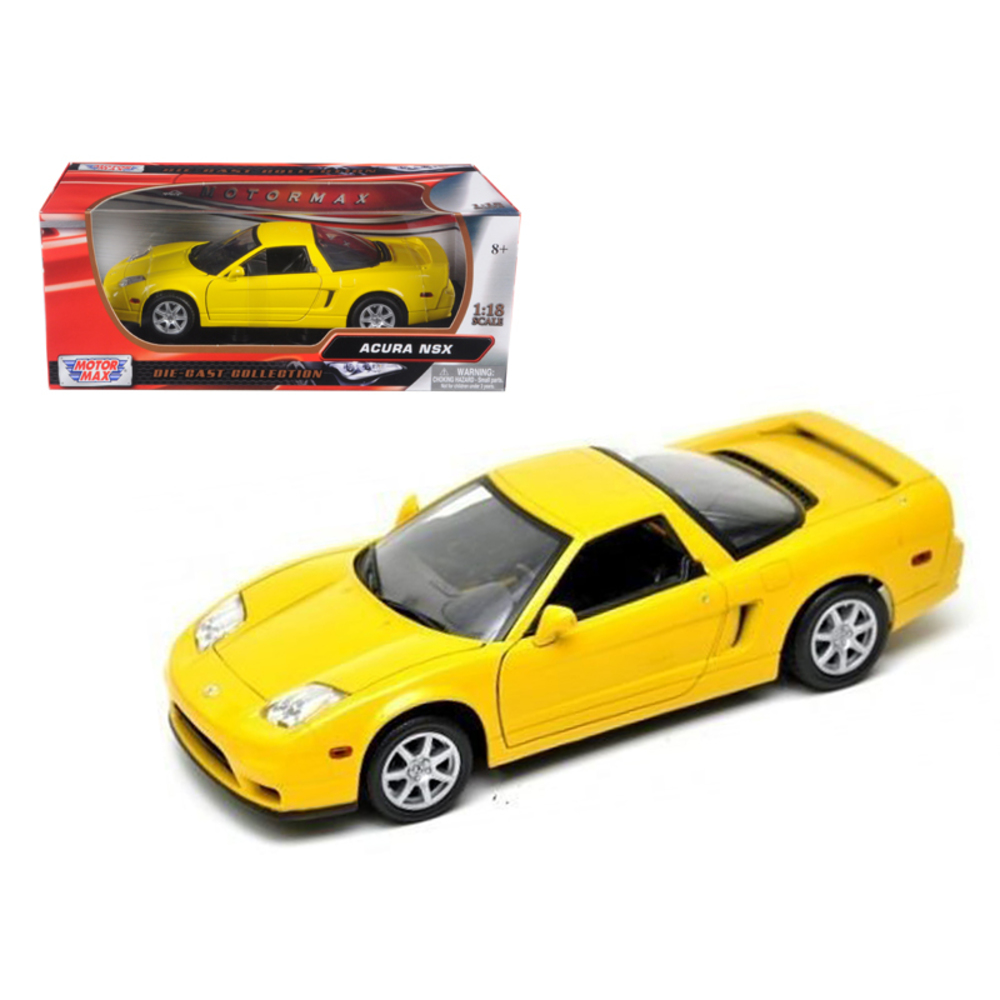 Acura NSX Yellow 1/18 Diecast Model Car by Motormax 73140y