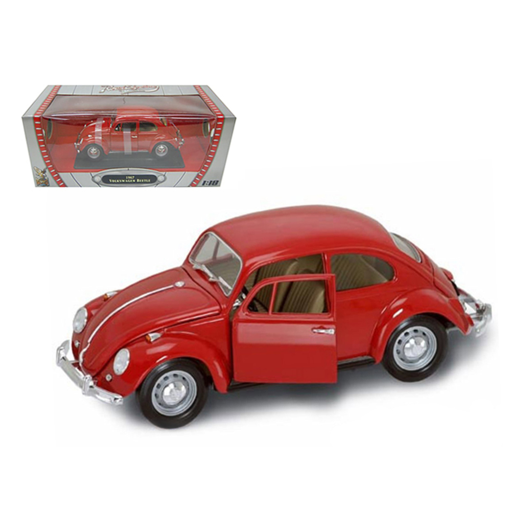 1967 Volkswagen Beetle Red 1/18 Diecast Model Car by Road Signature 92078r