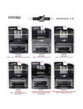 Black Bandit Series 15, 6pc set 1/64 Diecast Model Cars by Greenlight 27860