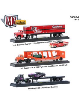 Auto Haulers 3 Trucks Set Release 20 A 1/64 Diecast Models by M2 Machines 36000-20A