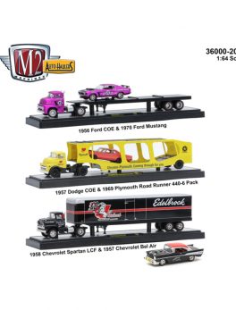 Auto Haulers 3 Trucks Set Release 20 B 1/64 Diecast Models by M2 Machines 36000-20B