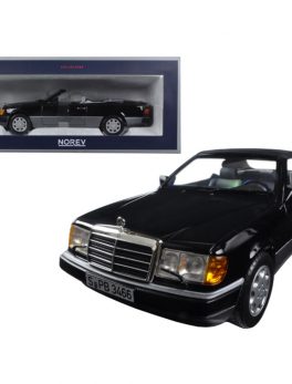 1990 Mercedes 300 CE 24 Cabriolet Black 1/18 Diecast Model Car by Norev 183566