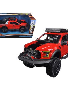 2017 Ford F-150 Raptor Pickup Truck Red Off Road Kings 1/24 Diecast Model Car by Maisto 32521R