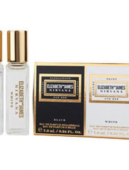 Nirvana 2 Piece With Nirvana Black and Nirvana White And Both Are Eau De Parfum Rollerball .24 Oz Mini For Women