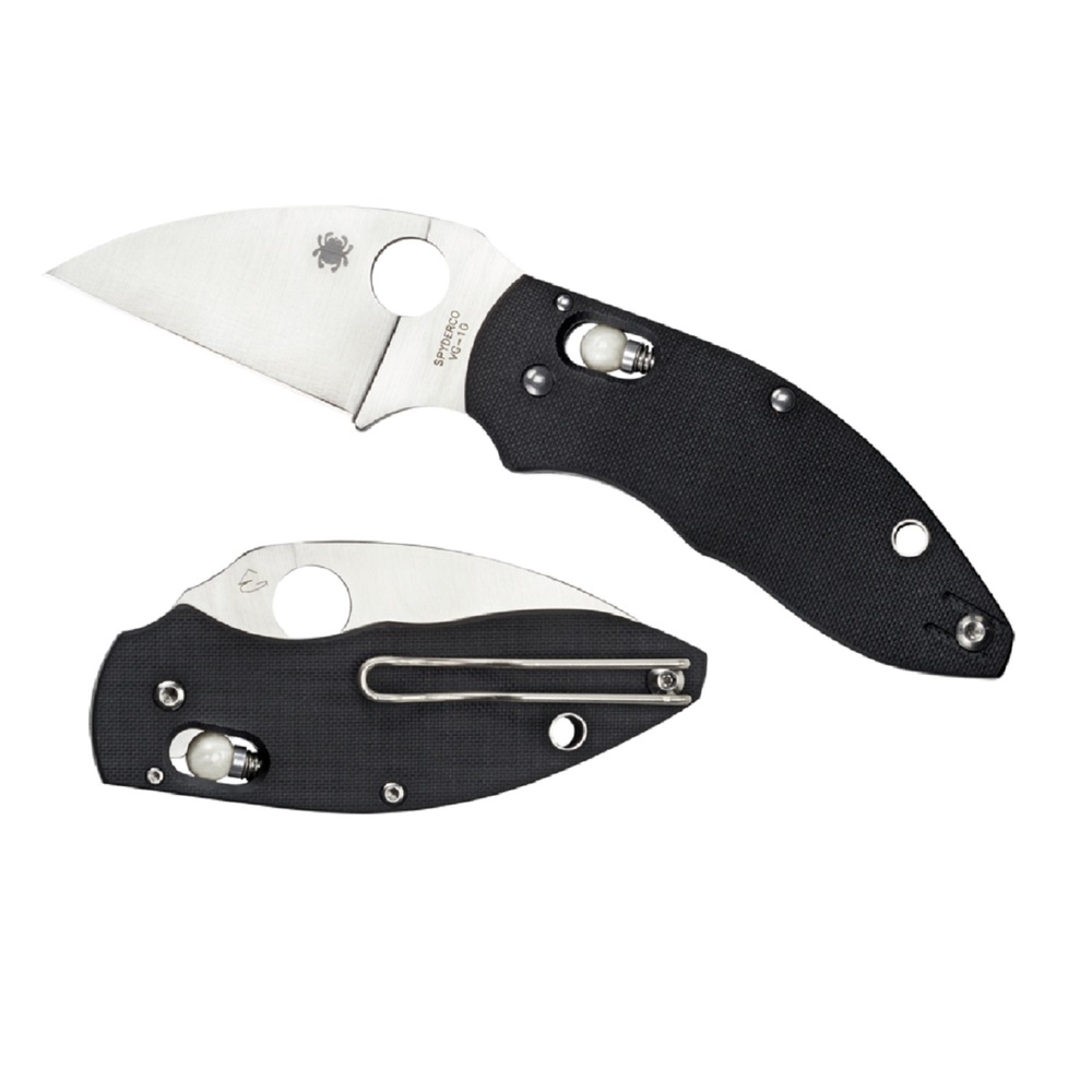 Spyderco Q Ball Folder 2.72 in Plain Black G-10 Handle