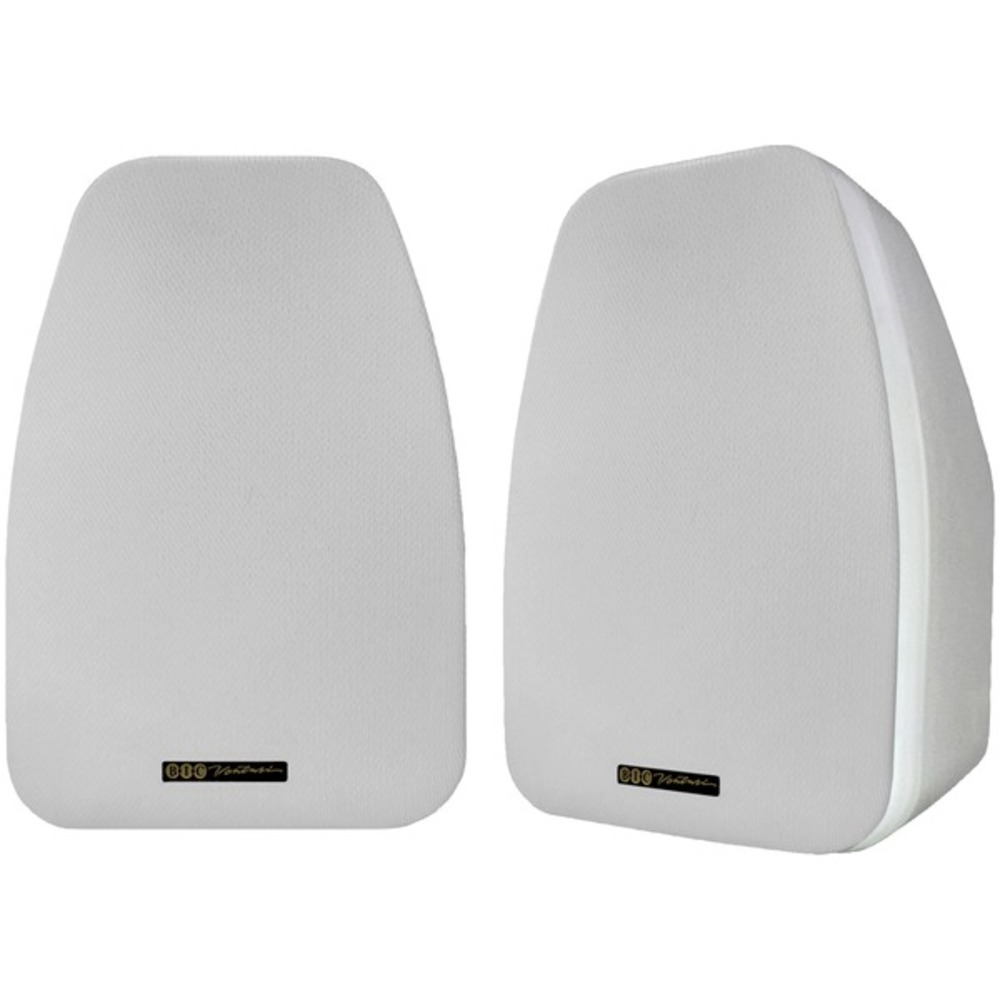 BIC America ADATTO DV52SIW 125-Watt 2-Way 5.25-Inch Indoor/Outdoor Speakers with Keyholes for Versatile Mounting (White)