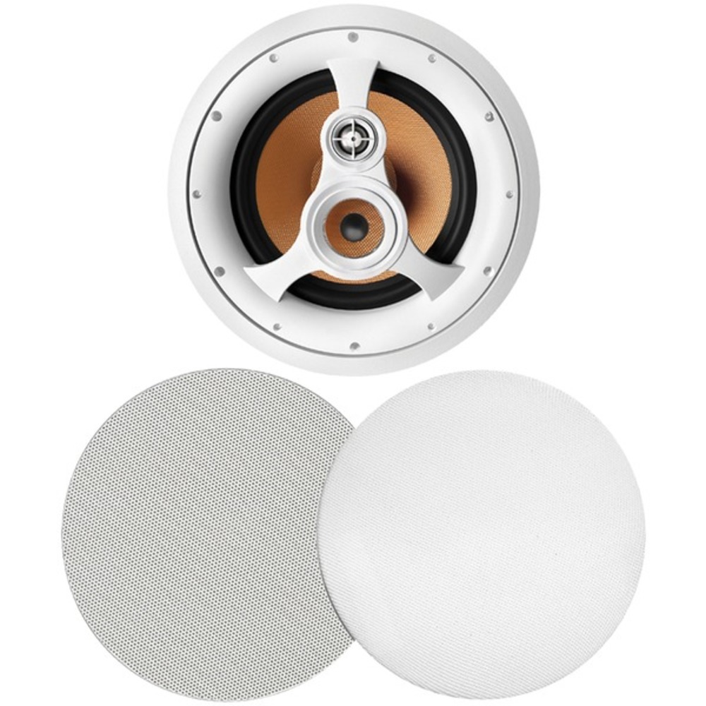 BIC America H-310C 250-Watt 3-Way 10" In-Ceiling Speaker with Pivoting Tweeter and Midrange Plus Metal and Cloth Grilles