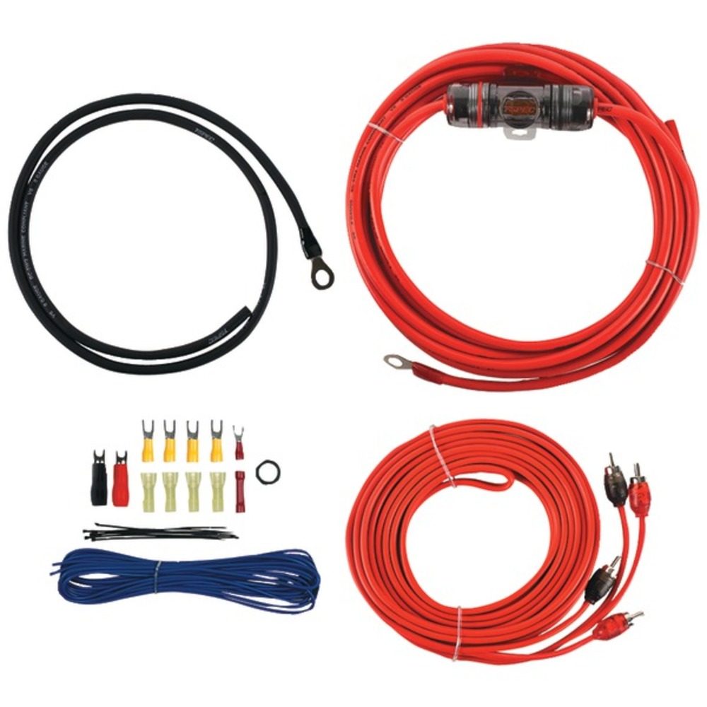T-Spec V6-RAK8 v6 SERIES Amp Installation Kit with RCA Cables (8 Gauge)