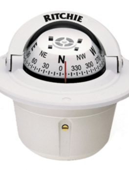 Ritchie F-50W Explorer Compass - Flush Mount - White