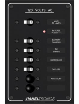 Paneltronics Standard AC 6 Position Breaker Panel and Main