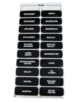 Paneltronics AC-20 Assorted Label Sheet