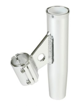 Lee's Clamp-On Rod Holder - Silver Aluminum - Vertical Mount - Fits 1.050" O.D. Pipe