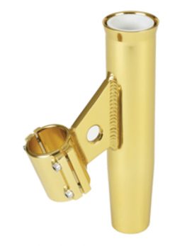 Lee's Clamp-On Rod Holder - Gold Aluminum - Vertical Mount - Fits 1.315" O.D. Pipe