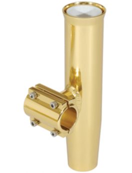 Lee's Clamp-On Rod Holder - Gold Aluminum - Horizontal Mount - Fits 1.050" O.D. Pipe