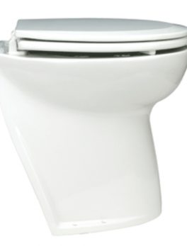 Jabsco Deluxe Flush Electric Toilet - Fresh Water - Angled Back