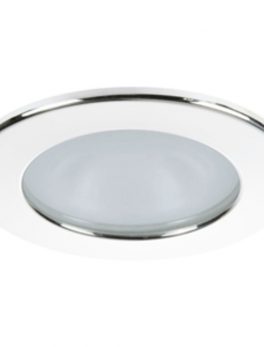 Quick Kai XP Downlight LED - 4W, IP66, Spring Mounted - Round White Bezel, Round Warm White Light