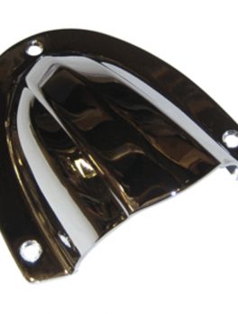 Perko Clam Shell Ventilator - Chrome Plated Brass - 4" x 3-3/4"