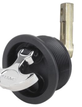 Perko Flush Mount Latch - Straight Cam Bar - 2.5" Hole - Black