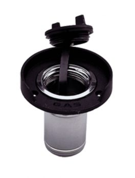 Perko Gas Fill f/1-1/2" Hose - Chrome Plated Zinc, Black Flange