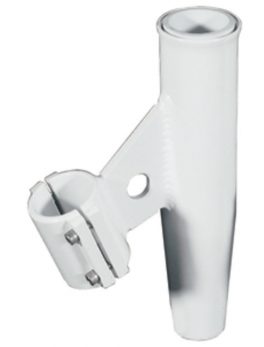 Lee's Clamp-On Rod Holder - White Aluminum - Vertical Mount - Fits 1.660" O.D. Pipe