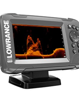 Lowrance HOOK and sup2;-5x 5" GPS SplitShot Fishfinder w/Track Plotter Transom Mount SplitShot Transducer
