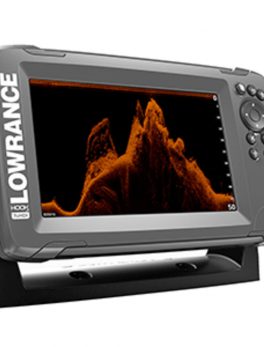 Lowrance HOOK and sup2;-7x 7" GPS SplitShot Fishfinder w/Track Plotter Transom Mount SplitShot Transducer