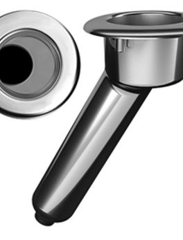 Mate Series Elite Screwless Stainless Steel 30 and deg; Rod and amp; Cup Holder - Drain - Round Top