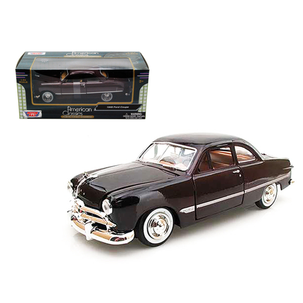 1949 Ford Coupe Burgundy 1/24 Diecast Model Car by Motormax 73213bur