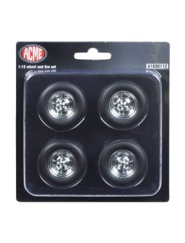 Chevrolet C10 Pickup Truck Mag Wheels and Tires Set of 4 1/18 by ACME A1800112