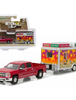 2015 Chevrolet Silverado and State Fair Concession Trailer Hitch and Tow Series 7 1/64 Diecast Car Model by Greenlight 32070A