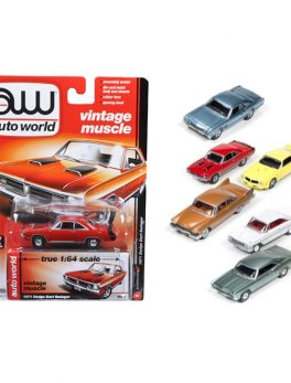Autoworld Muscle Cars Release 5A Premium Licensed Set Of 6 Cars 1/64 Diecast Model Cars by Autoworld 64042A