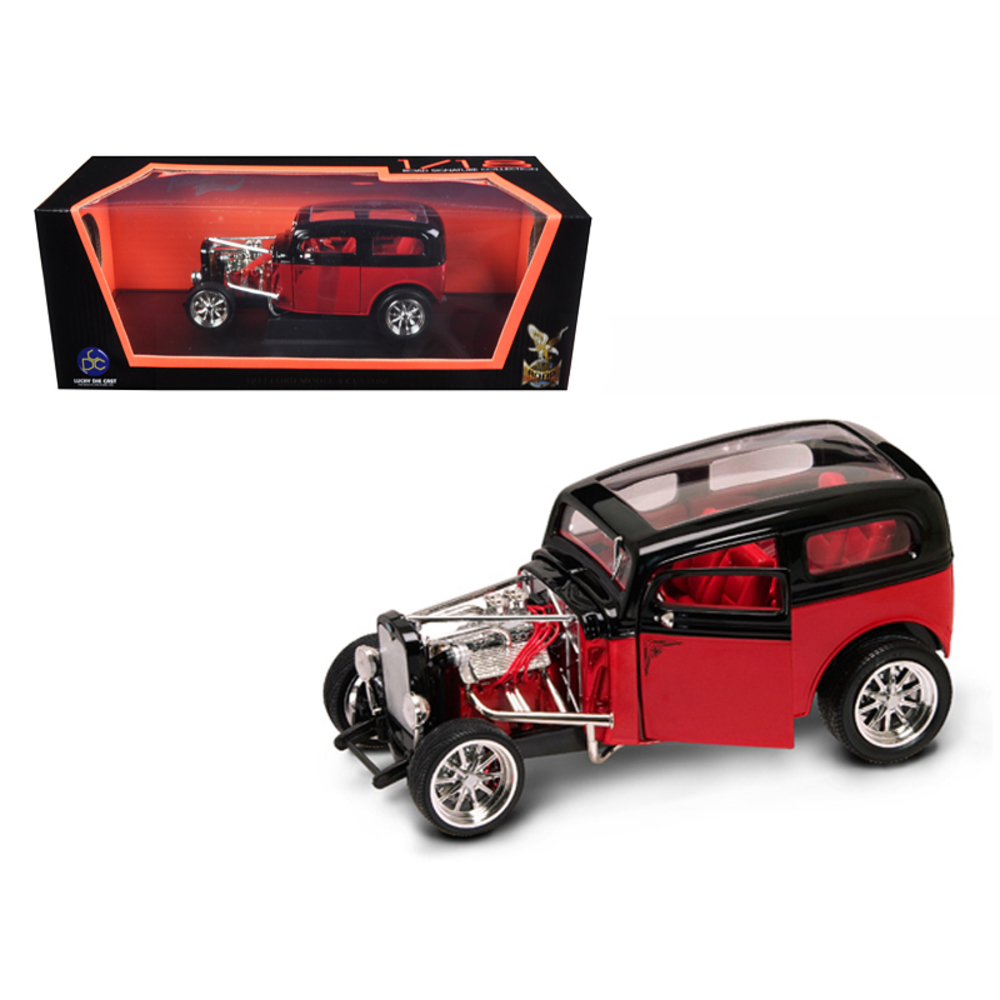 1931 Ford Model A Custom Red/Black Custom 1/18 Diecast Model Car by Road Signature 92849R