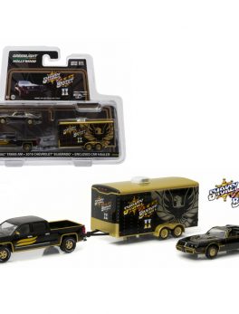 2015 Chevrolet Silverado and 1980 Pontiac Trans Am with Enclosed Car Hauler Smokey and The Bandit II (1980) 1/64 Diecast Model Car by Greenlight 31010B